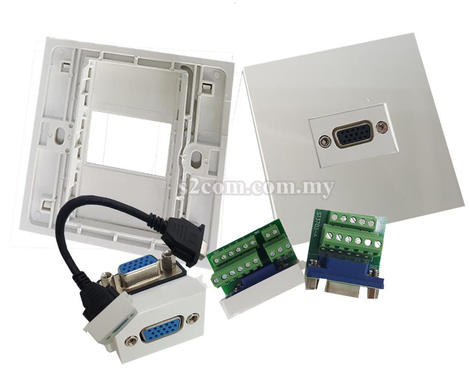 Switch2com VGA Faceplate (White)