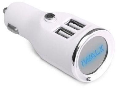 iWalk Dolphin CCD002 Dual USB Car Charger, White [CCD002-002A]