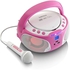 Lenco SCD-650PK Portable FM Radio with CD/Mp3/USB with LED Lighting - Pink