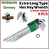 Wisemann Extra Long Hex Key Set - Metric Set - 9 Pcs 1.5mm : 10mm