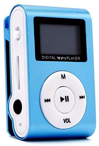 Margoun Digital MP3 Player Clip Style with 1inch LCD Screen in Blue