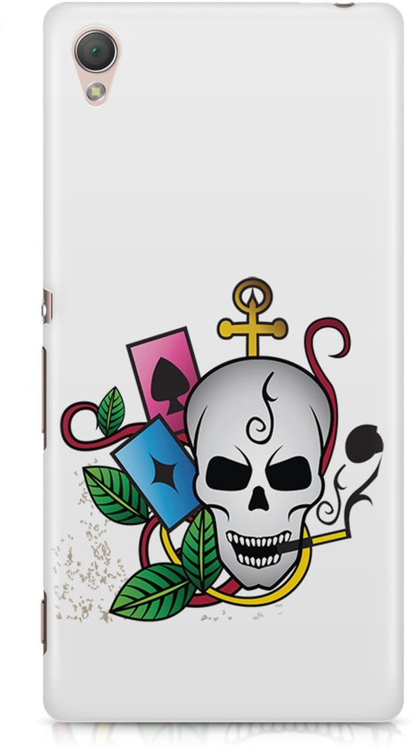 Gambling Skull Pink and Blue Ace of Cards Phone Case for Sony Z5 Plus