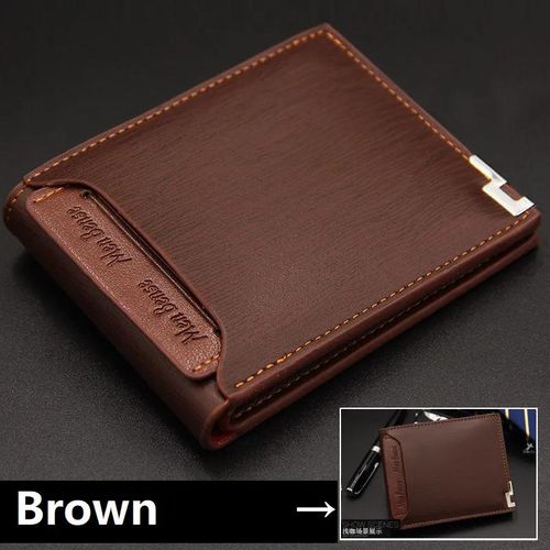 Men Leather Wallet Male Genuine Purse Money Clip Bag Short Small Credit Card Holder Coin Pouch Gift