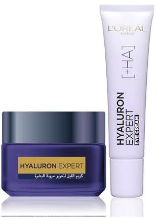L’Oréal Paris Hyaluron Expert Replumping Moisturizing Night Cream Mask 50ML & Hyaluron Expert Replumping Moisturizing Eye Cream 15Ml