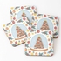 BOOKISH CHRISTMAS - Wooden Coaster Set - 6 Pcs