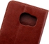 Samsung Galaxy S7 G930 - Crazy Horse PU Leather Wallet Case - Brown