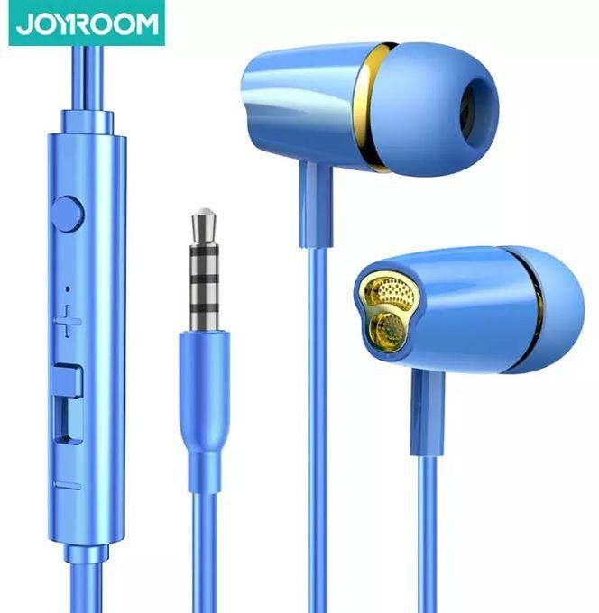 JOYROOM JR-EL114 Wired In Ear Headphones HiFi Sound - With Control Button - 3.5mm Socket -Sky Blue