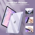 Fintie Hybrid Slim Case for iPad Air 5th Generation (2022) / iPad Air 4th Generation (2020) 10.9 Inch - [Built-in Pencil Holder] Shockproof Cover with Clear Transparent Back Shell, Lilac Purple
