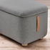 OSKARSHAMN Footstool with storage - Tibbleby beige/grey