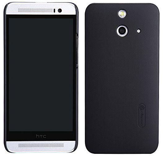 NILLKIN Super Frosted Shield Hard case Cover with Screen Protector for HTC One E8 - Black