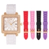 Aviator For Women Mother of Pearl Dial Silicone Interchangeable Band Watch Set - AVW3074L68