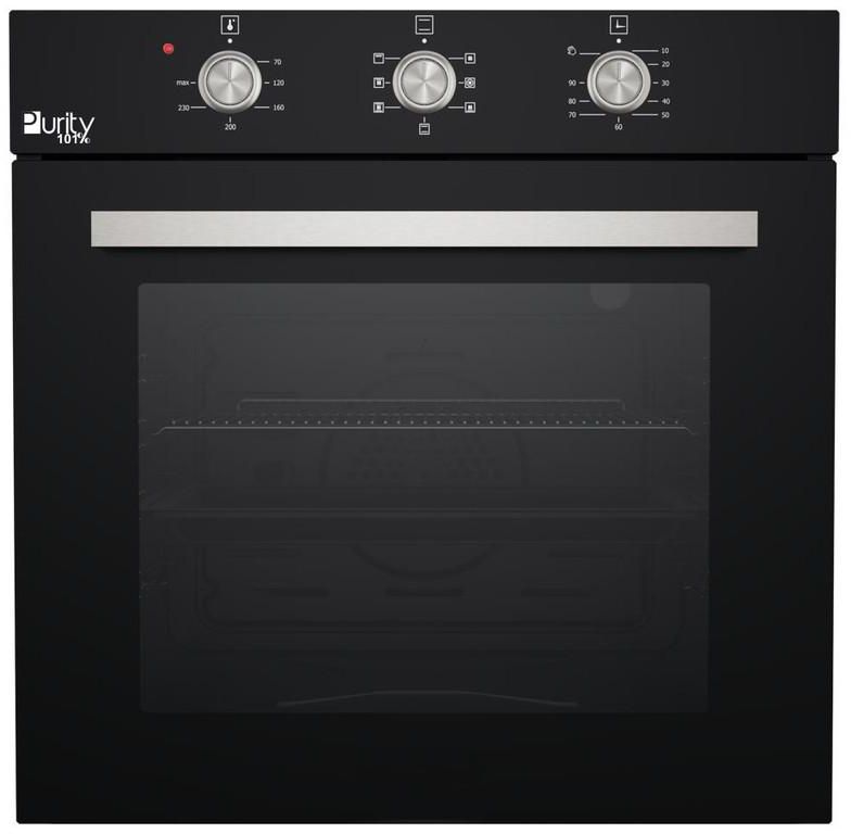 Purity Built-in Gas Oven with Grill, 65 Liters, 60CM, Black - OPT602GG