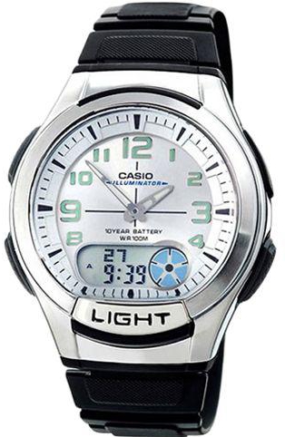 Casio Men's Ana-Digi Dial Resin Band Watch - AQ-180W-7B