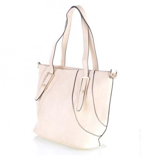 Decency Casual Hand Bag for Women , Leather , Beige