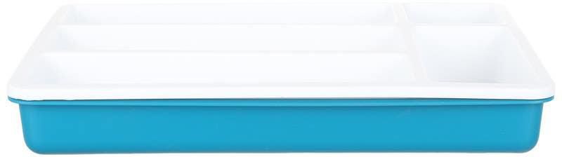 Get M-Design Plastic Spoon Drawer with Sides, 51×36 cm - Turquoise White with best offers | Raneen.com