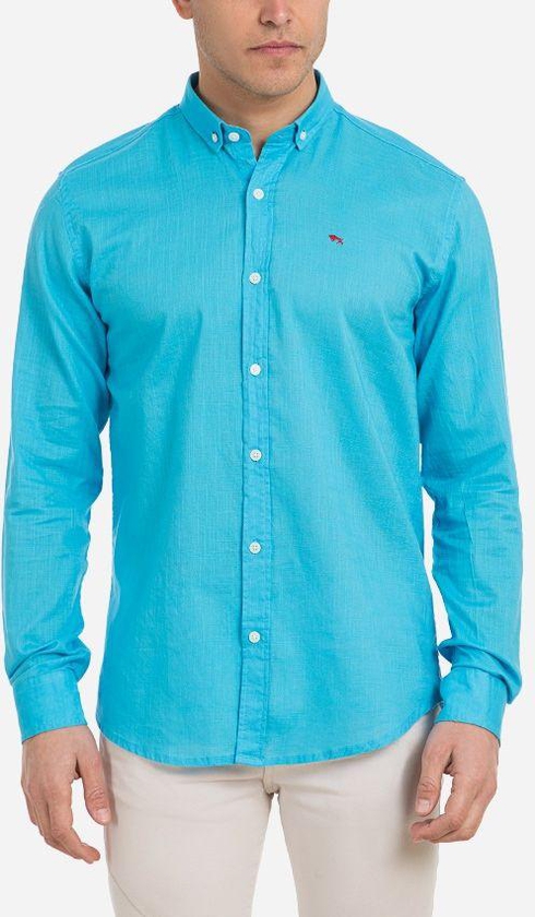 TOP KAPI Plain Shirt - Turquoise