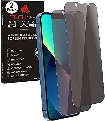 TECHGEAR [2 Pack] Anti-Spy Screen Protector for iPhone 13 Mini - Privacy Glass Anti-Spy Tempered Glass Screen Protector Compatible with iPhone 13 Mini