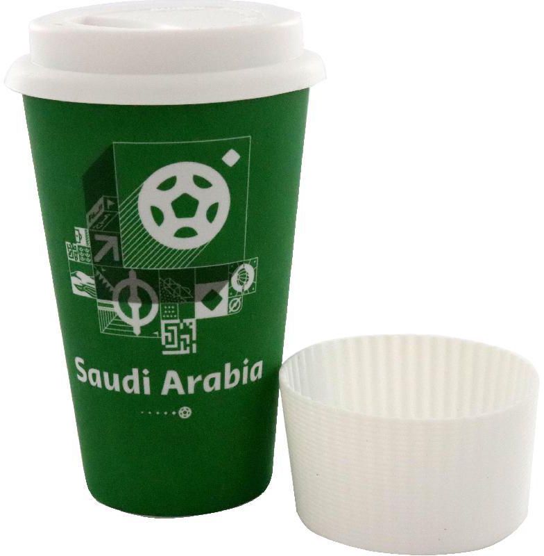 FIFA World Cup Qatar ‎2022‎ Saudi Arabia Takeaway Travel Cup Reusable Mug