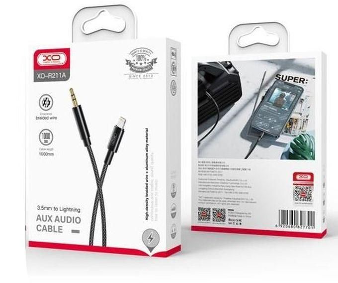XO Original XO AUX Audio 3.5 mm to Lightning Cable, High-density braided wire, Stable Sound