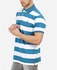 Andora Striped Polo Shirt - Blue & White