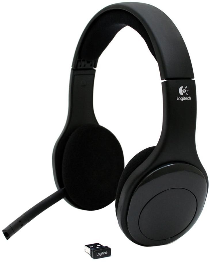 Logitech Wireless Headset With Mic, Wireless, Headphone Black