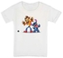 Crash And Stitch Printed T-Shirt White/Blue/Orange