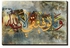 لوحة فنيّة جداريّة خشبيّة بتصميم إسلاميّ عصريّ طراز J0154 متعدد الألوان 33x49x2سم