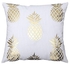 Printed Cushion Cover White/Gold 45 x 45centimeter