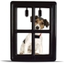 Generic Home-Pet Door For Screen Safe Magnetic Hanging Dogs Cats Door For Screen Gate*Black