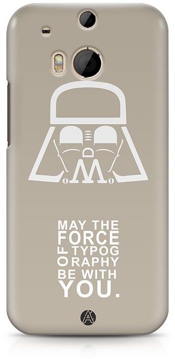 Loud Universe HTC One M8 Designed Protective Slim Plastic Cover May The Force Of Typography Be With You