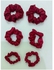 Satin Hair Scrunchies ( Set Of 6 Red)
