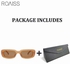نظارة شمسية مستطيلة للنساء نظارة القيادة بإطار مربع ضيق حماية من UV400