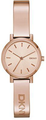 DKNY Soho Rose Gold Tone Bangle Watch NY2308