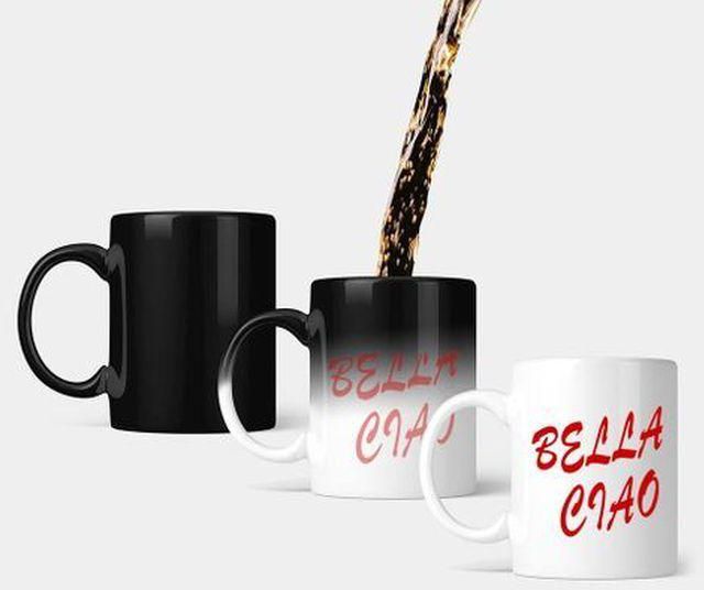 La Casa - Bella Ciao - Porcelain Magic Mug - Black