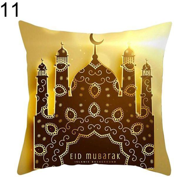 Islamic Eid Mubarak Throw Pillow Case Ramadan Kareem-11#
