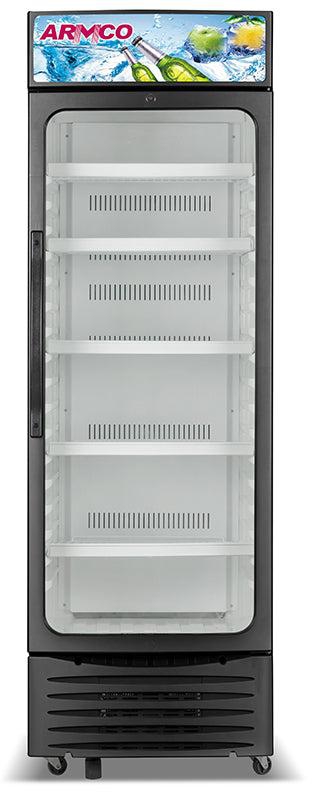 ASC-250CH - Showcase Cooler, Glass door, No Frost Refrigerator, (10.5Cu.ft.g) 250L, Single door Double Layer Vacuum Glass, with lock and key.