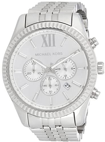 Michael Kors Lexington Men's Silver Dial Stainless Steel Band Watch - MK8405