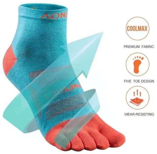 Aonijie Ultra-Trail Cushioning Mini-Crew Toe Socks Unisex - S: Size (3 Pairs Pack)