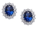 925 Sterling Silver Blue Sapphire Jewelry Set