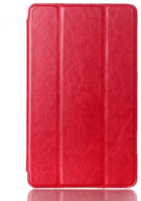 Crazy Horse Tri-fold Smart Leather Shell for Samsung Galaxy Tab S 8.4 T700 T705 - Red