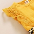 Catpapa Baby Girls Leopard Print Sunflower Sleeveless Bodysuit Sundress