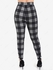 Plus Size Checked Guipure Lace Panel Skinny Pants - L | Us 12