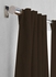 Linen Curtain Dark Brown 280x140cm