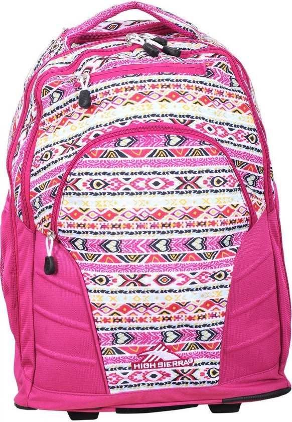High Sierra 66I-EV-002 Loop Wheeled Backpack For Unisex-Pink White