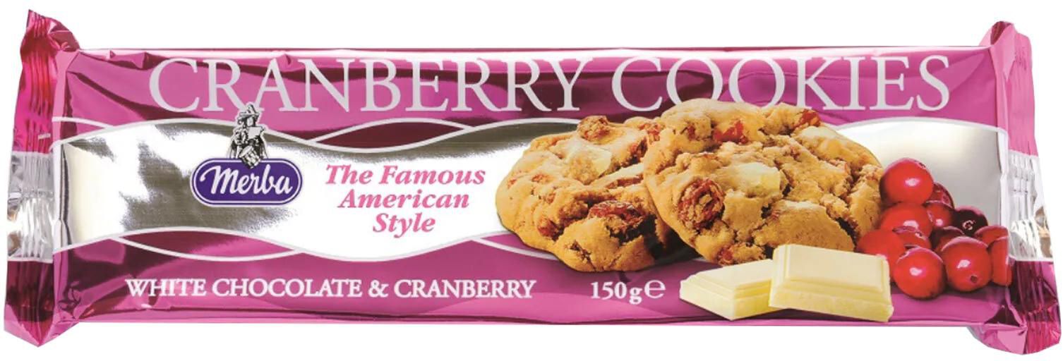 Merba cranberry cookies with white chocolate 150g