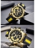 ساعة يد كرونوجراف مقاومة للماء بخاصية عرض التاريخ وبسوار من الجلد طراز 1J3016B men