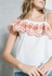One Shoulder Embroidered Top