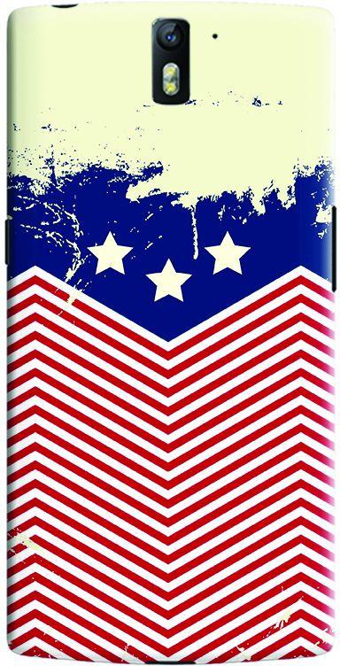 Stylizedd OnePlus One Slim Snap Case Cover Matte Finish - Stars and stripes