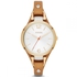 Fossil Georgia For Women White Dial Leather Band Watch - ES3565