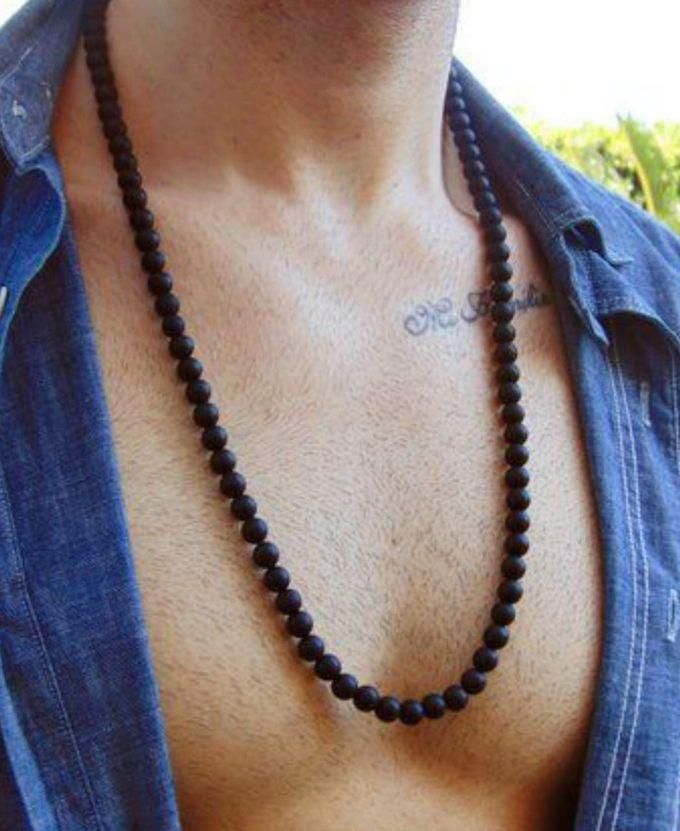 Necklace Men's Handmade Color Black